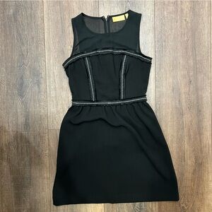 Princess Vera Wang Black Sleeveless  Dress with metal accents